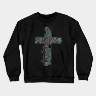 Jesus Saves Artistic cross Crewneck Sweatshirt